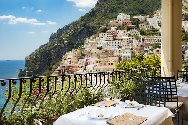 Don Giovanni restaurant Positano center with terrace sea view